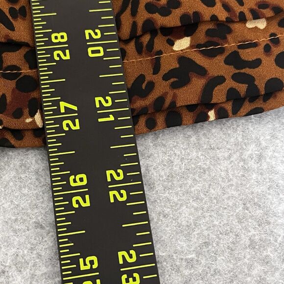 NWT Larry Levine Animal Print Skirt Tiered Lined SZ 10 Cheetah Leopard Edgy - Picture 8 of 9